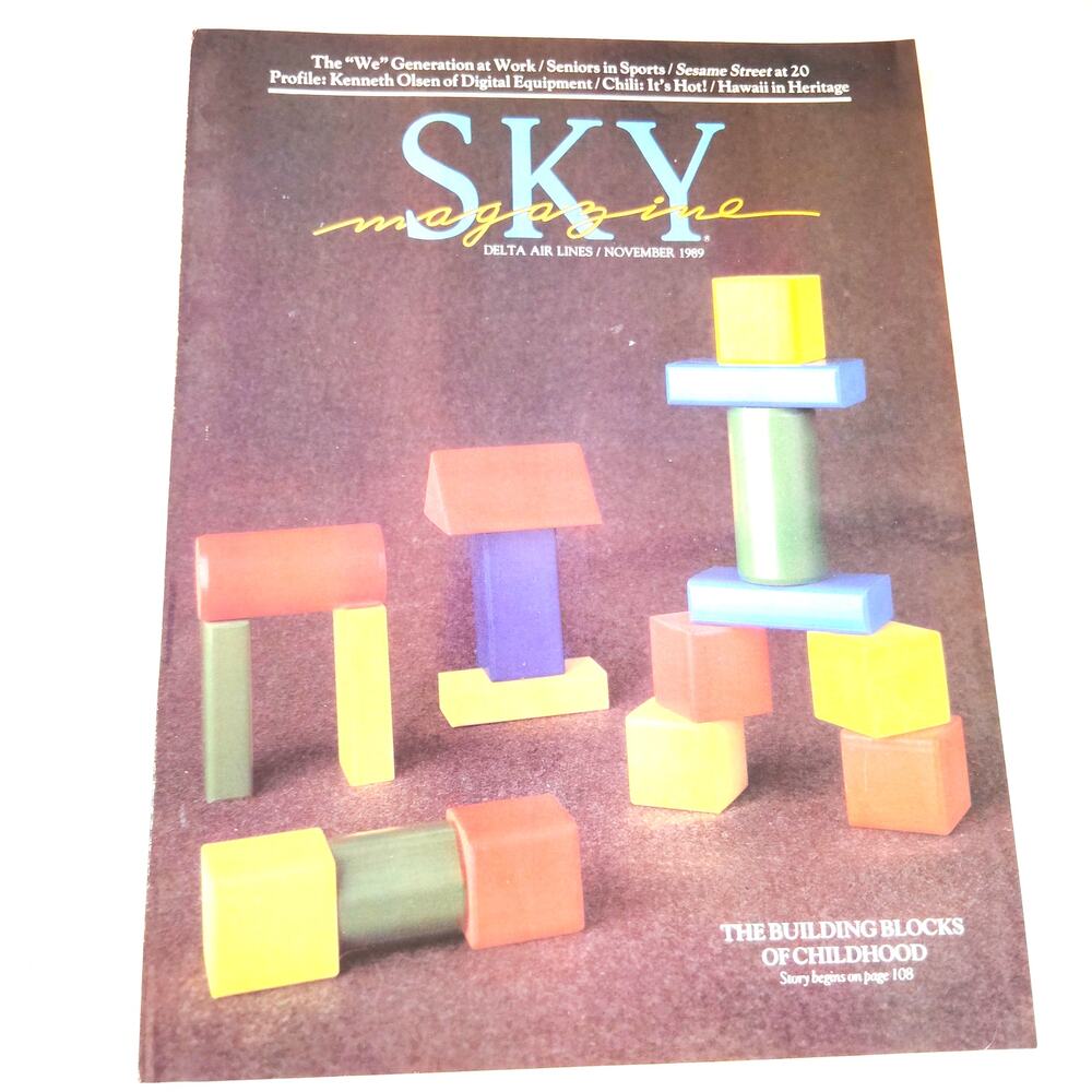 Delta Sky Magazine November 1989 - Sesame Street, Olsen, Hawaii, Breeder's Cup